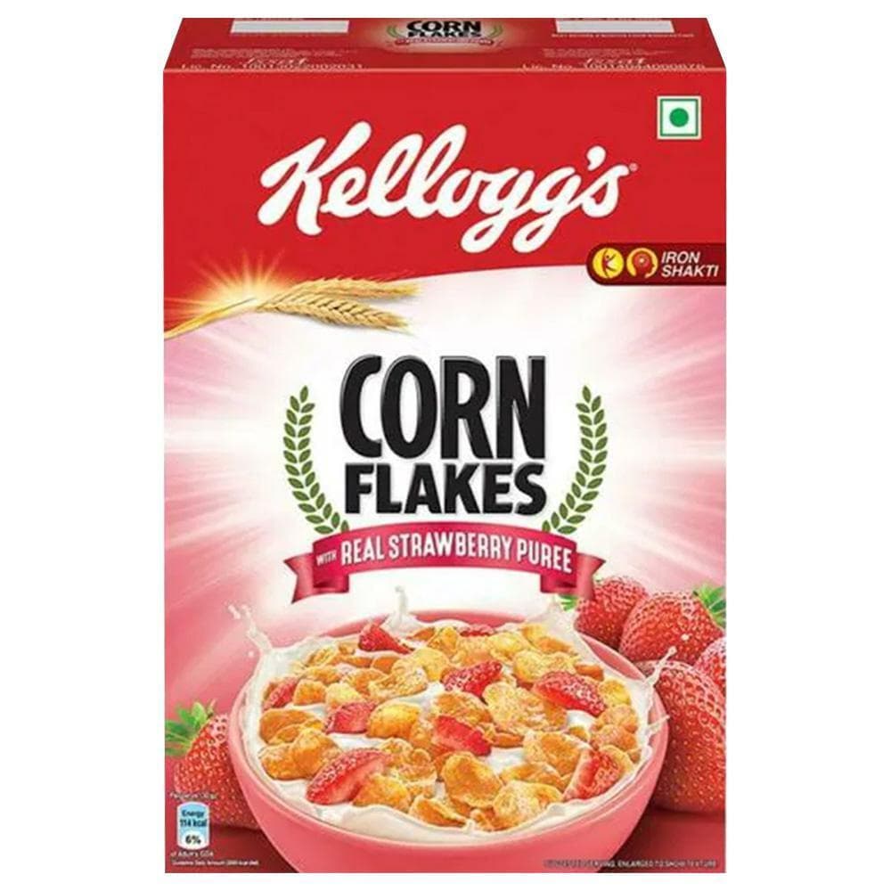Kellogg's Corn Flakes With Real Strawberry Puree