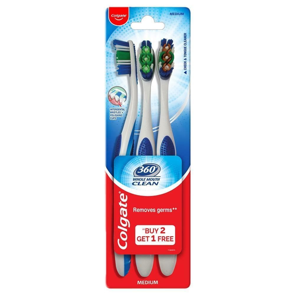 Colgate 360 Whole Mouth Clean Medium Toothbrush
