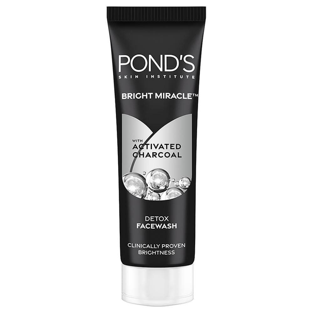 Pond's Bright Beauty Miracle Charcoal Detox Face Wash, 50g Tube