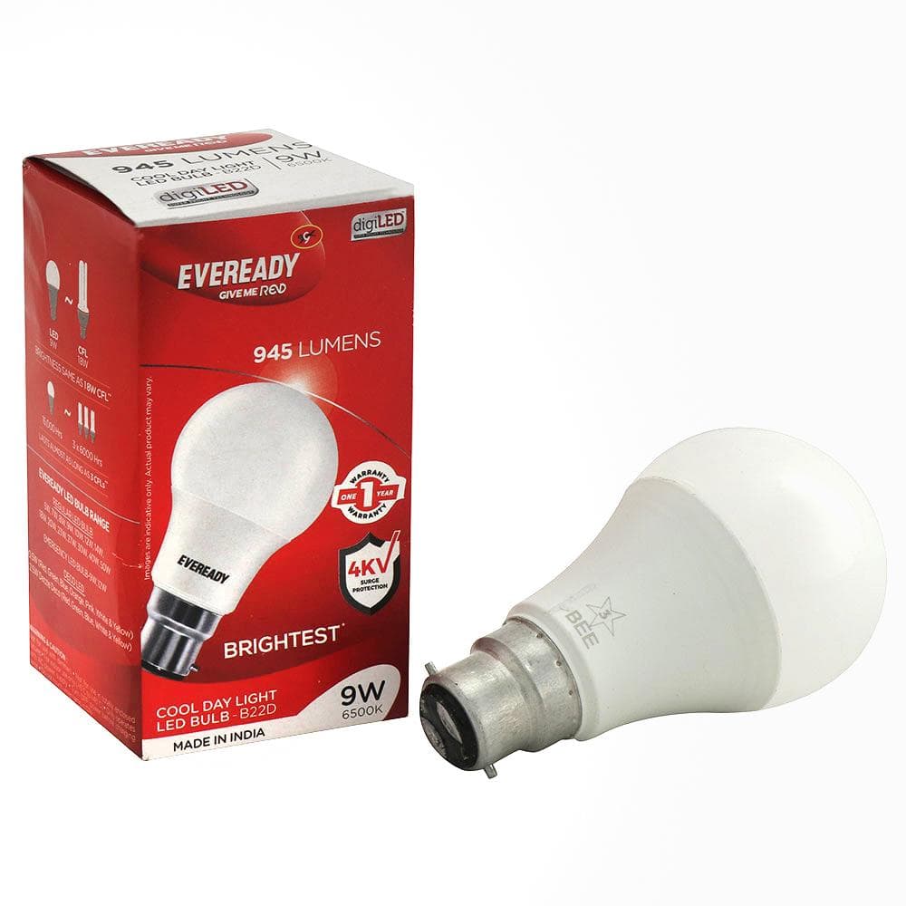 Eveready B22D Cool Day Light LED Bulb 9 W