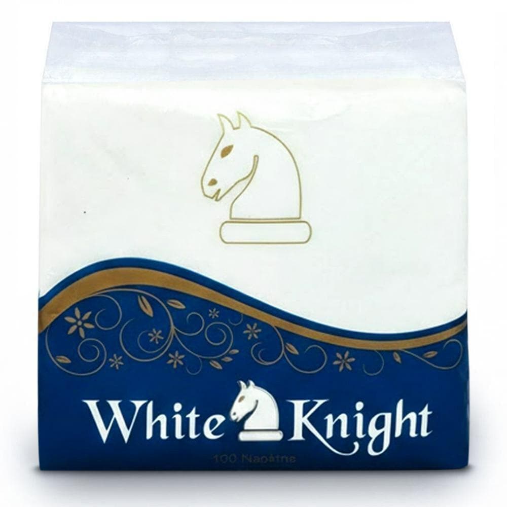 White Knight Cocktail Paper Napkins 30x30 cm