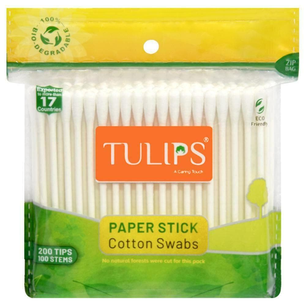 Tulips Paper Stick Cotton Swabs