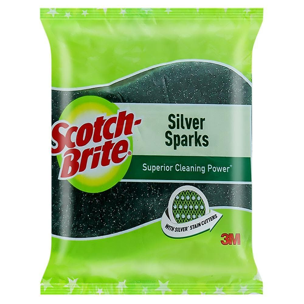 Scotch Brite Silver Sparks Scrub Pad 7 x 10 cm