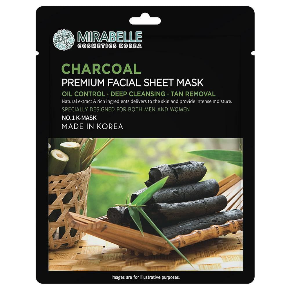 Mirabelle Charcoal Premium Facial Sheet Mask