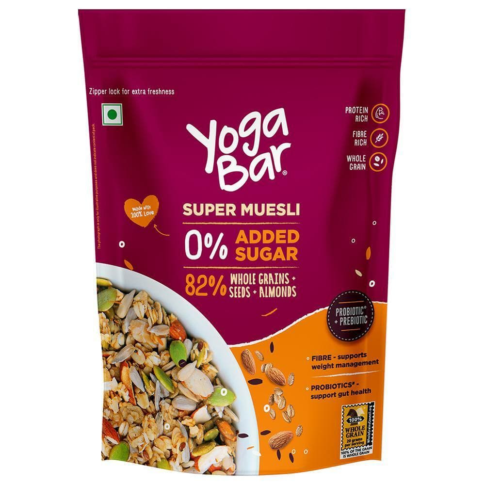 Yogabar Super Muesli With Whole Grains Seeds & Almonds