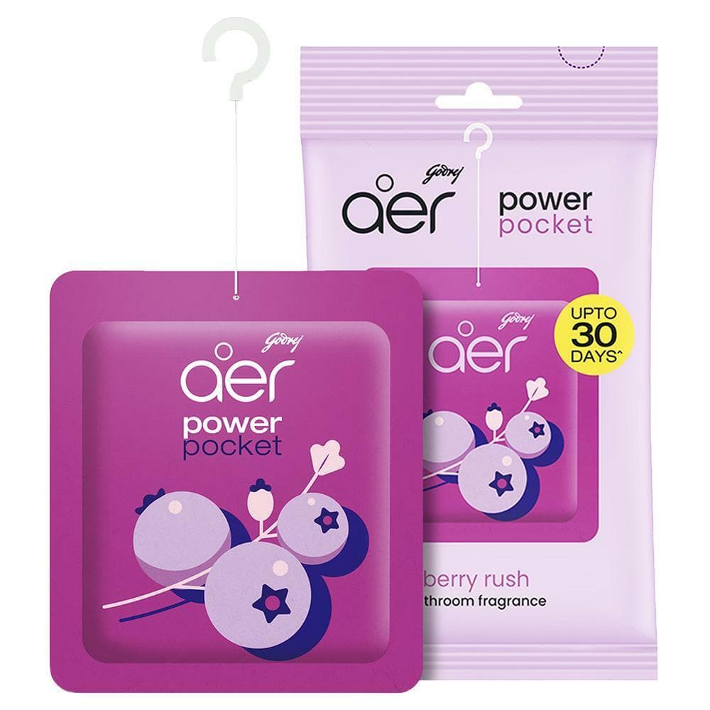 Godrej Aer Power Pocket Berry Rush Bathroom Freshener