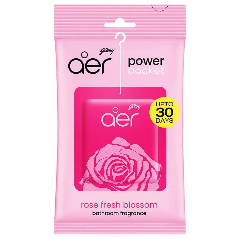 Godrej Aer Power Pocket Rose Fresh Blossom Bathroom Freshener