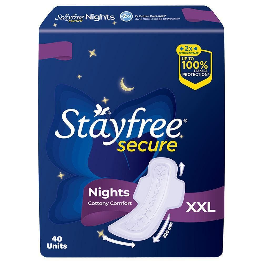 Stayfree Secure Nights Cottony Comfort XXL Sanitary Pads