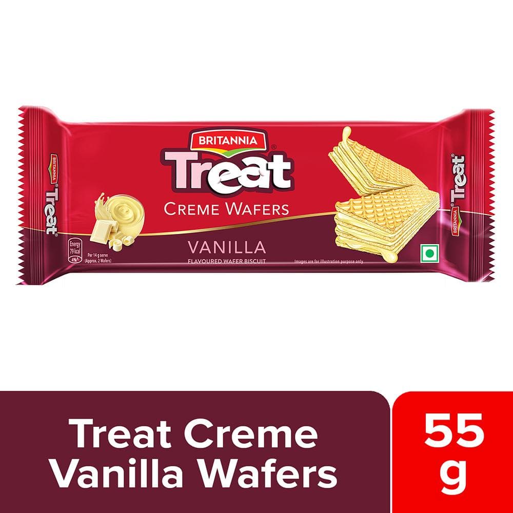 Britannia Treat Vanilla Creme Wafer Biscuit