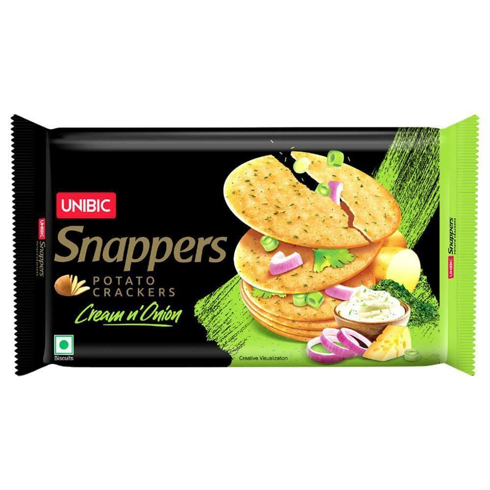Unibic Snappers Cream n Onion Potato Crackers