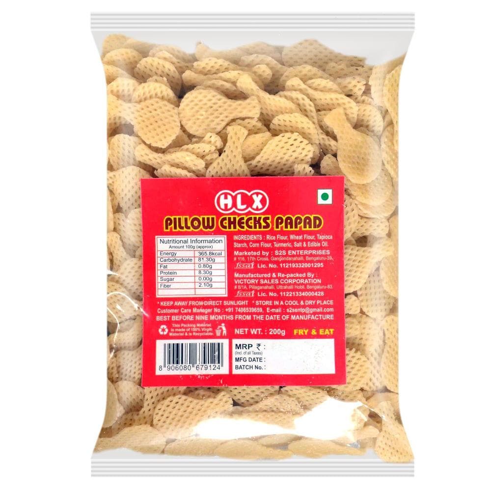 HLX Pillow Checks Papad