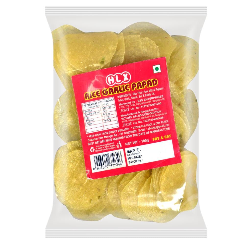 HLX Rice Garlic Papad