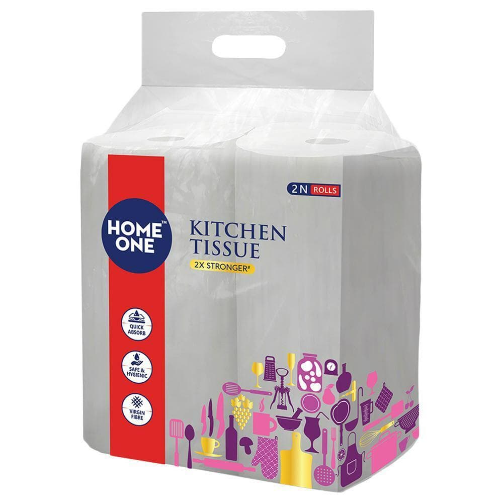 Home One Disposable Kitchen Tissue Paper 2 N Roll 60 Pulls