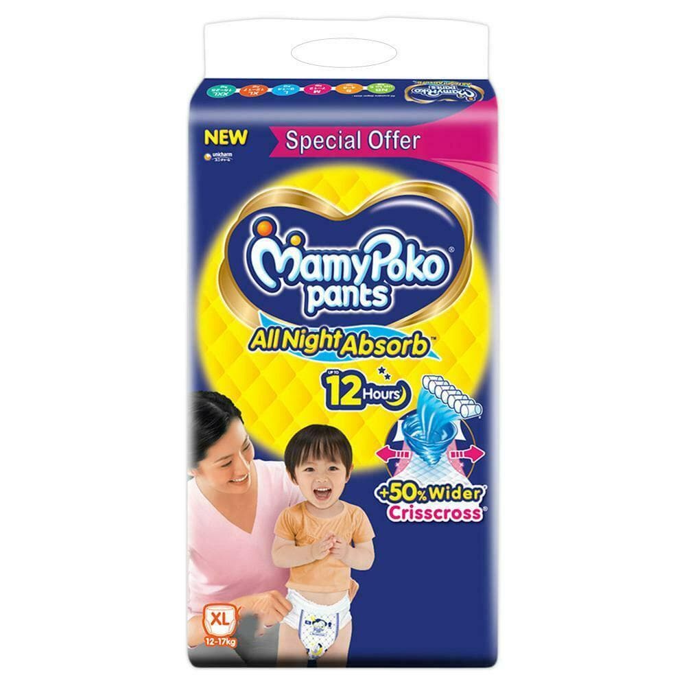MamyPoko Pants Standard Diapers (XL) 34 count