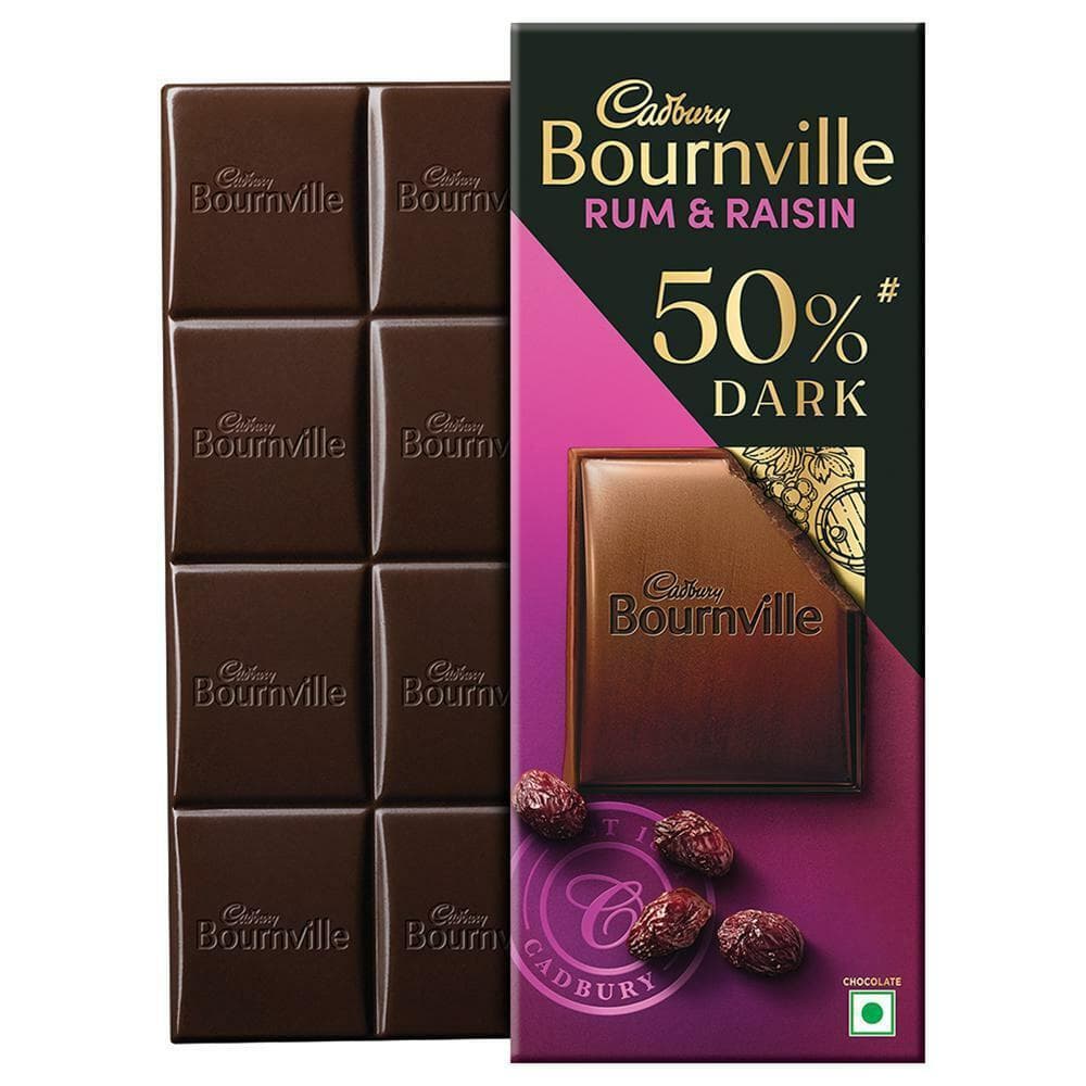Cadbury Bournville Rum and Raisin 50% Dark Chocolate