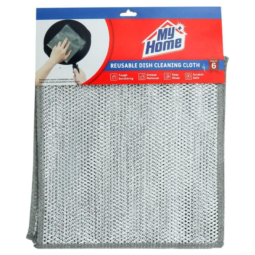 My Home Reusable Dish Cleaning Cloth Pack of 6