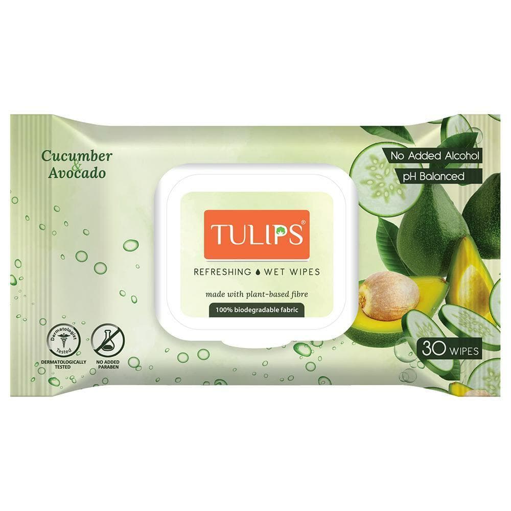 Tulips Cucumber Avocado 30 Wet Wipes