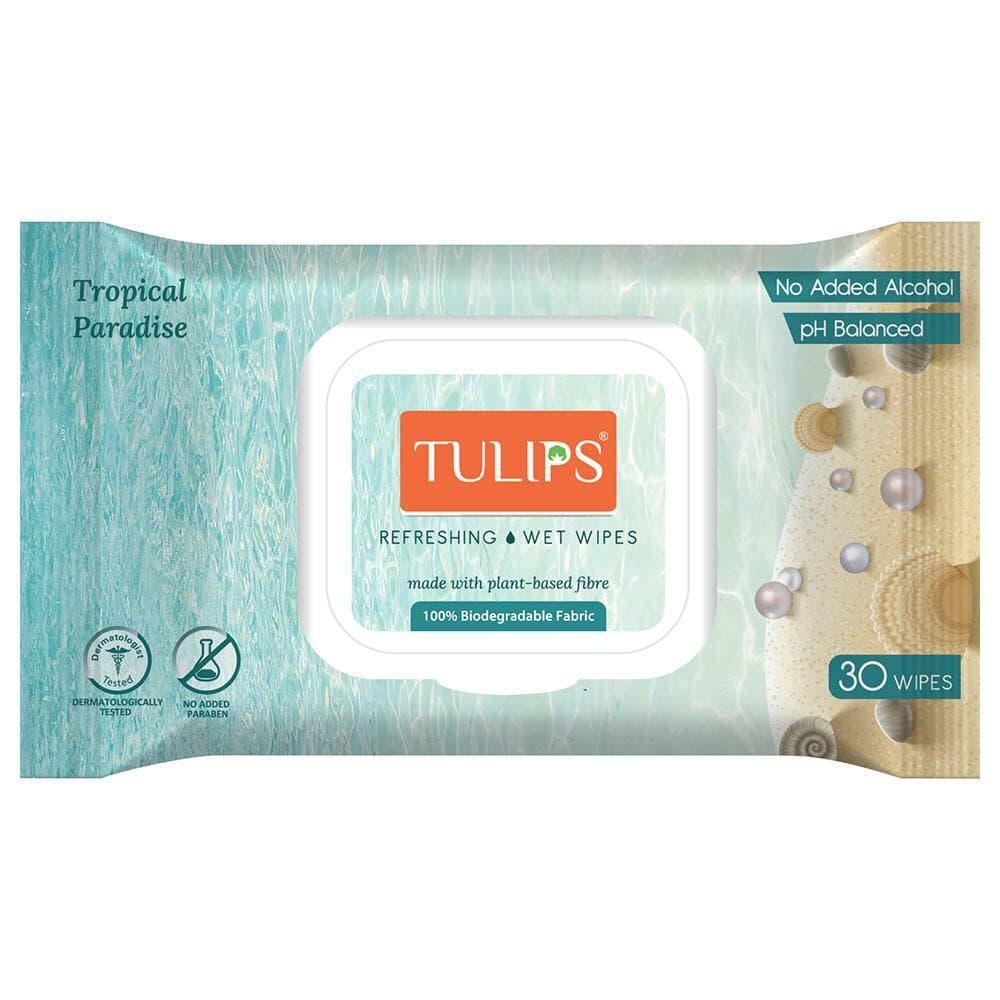 Tulips Tropical Paradise 30 Wet Wipes