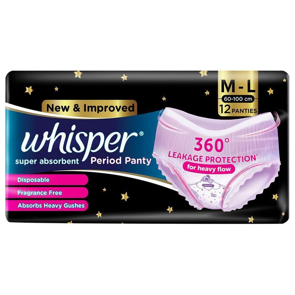 Whisper Period Pants M-L 12 N