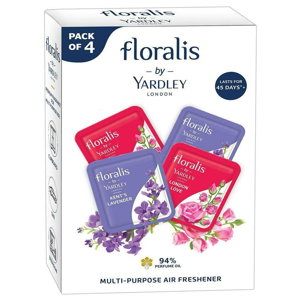 Yardley London Floralis Assorted Air Freshener Pack of 4