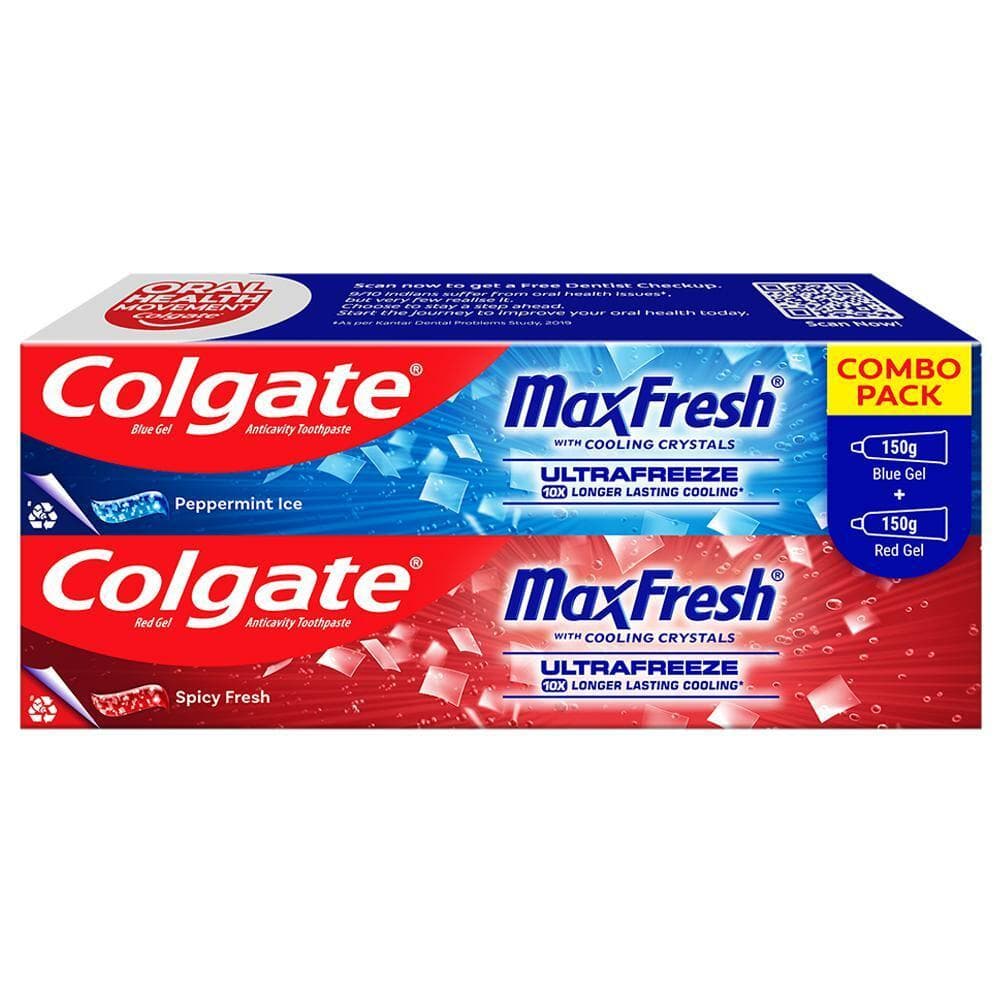 Colgate Max Fresh Red & Blue Gel Combo Pack