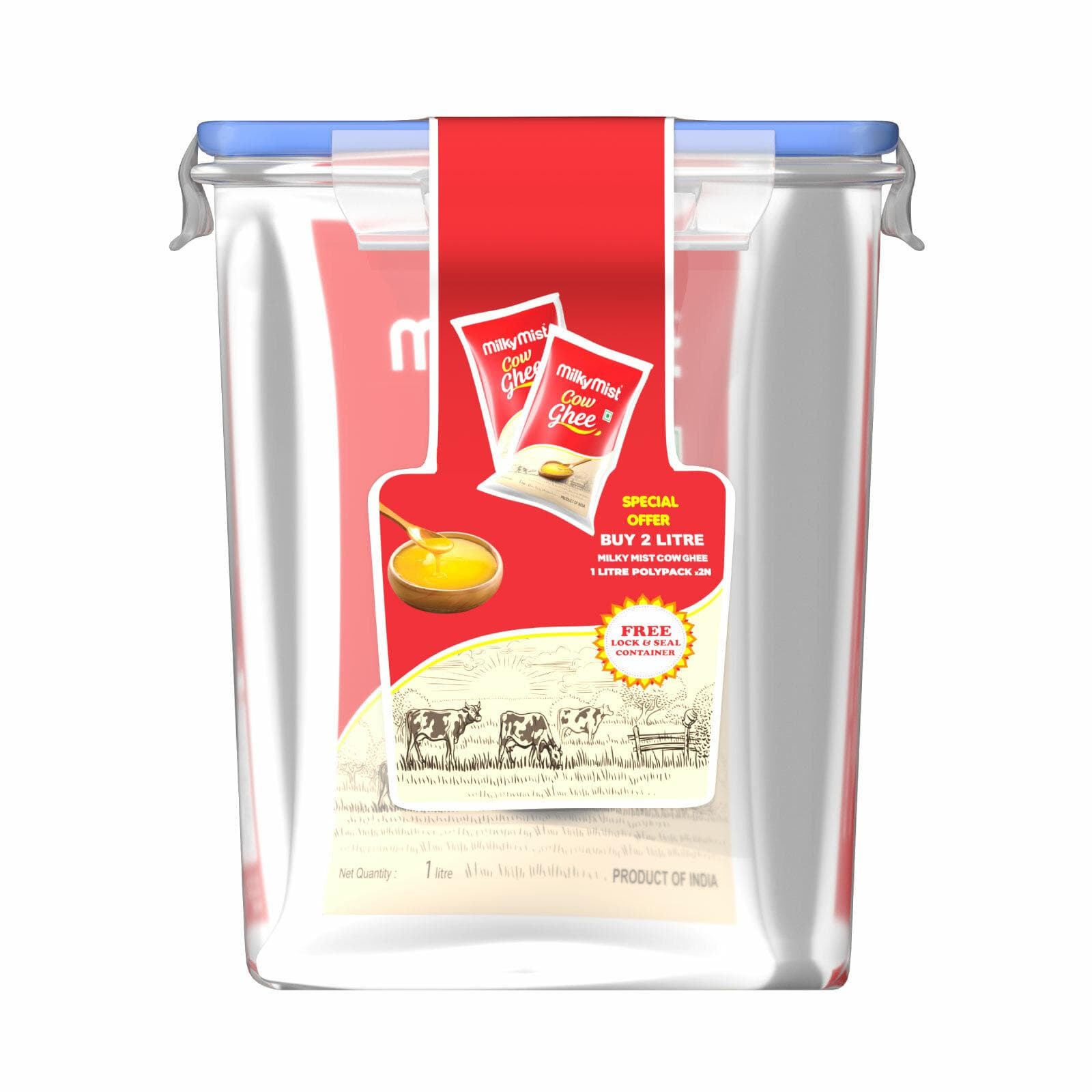 Milky Mist Cow Ghee 2 L Container Pack