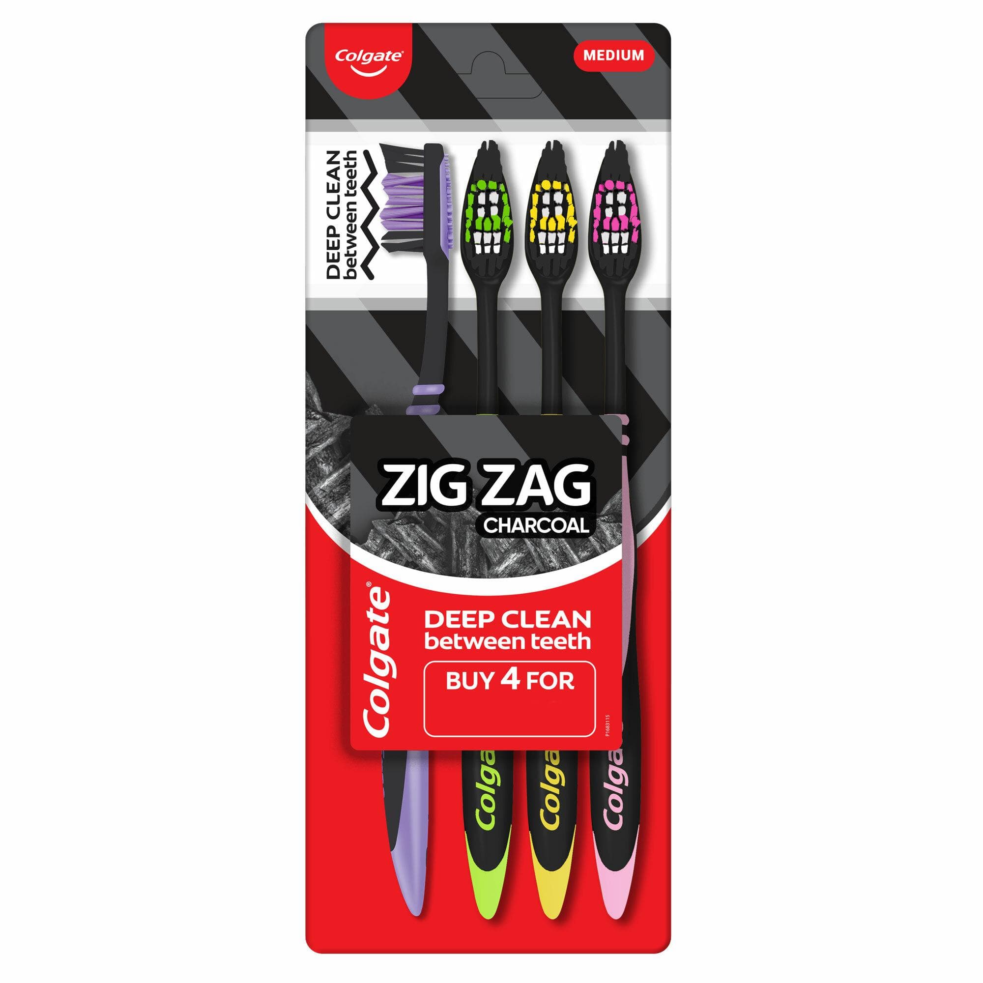 Colgate Zig Zag Charcoal Soft Assorted Toothbrush