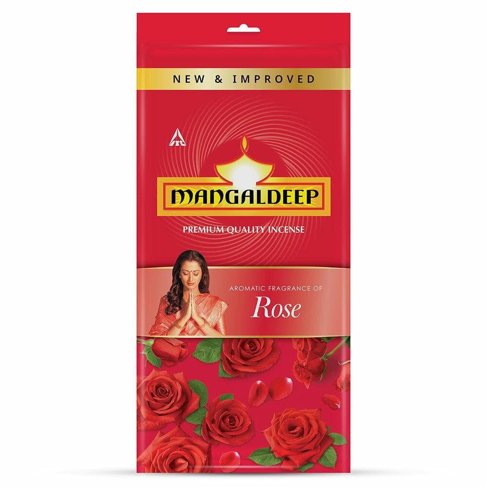 Mangaldeep Rose Puja Zip lock Agarbatti