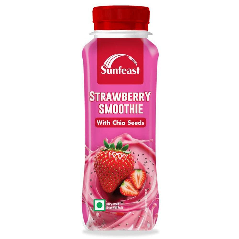 Sunfeast Strawberry With Chia Seeds Smoothie