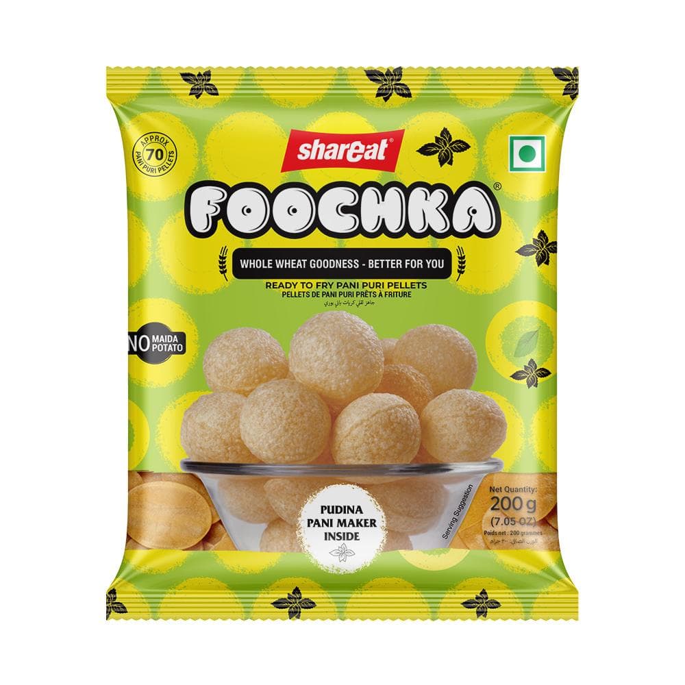 Shareat Foochka Whole Wheat Pani Puri with Pudina Pani Maker