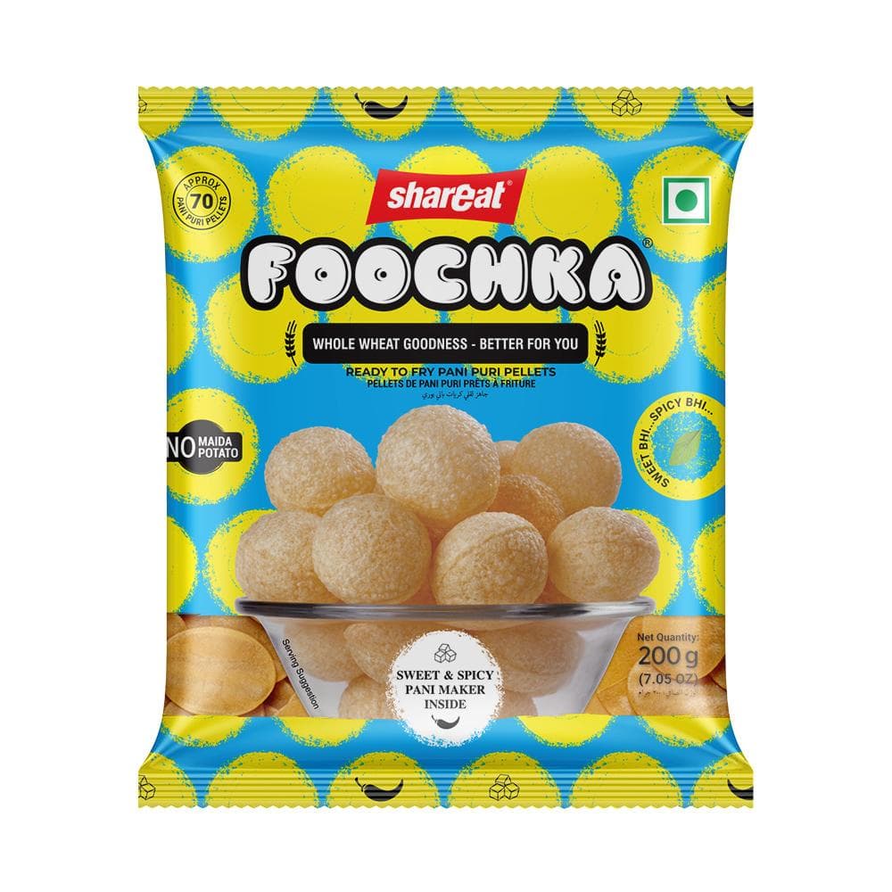 Shareat Foochka Whole Wheat Pani Puri with Sweet & Spicy Pani Maker