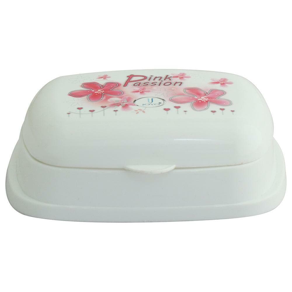 Joyo Pink Plastic Soap Case 4.8x14.2x10 cm