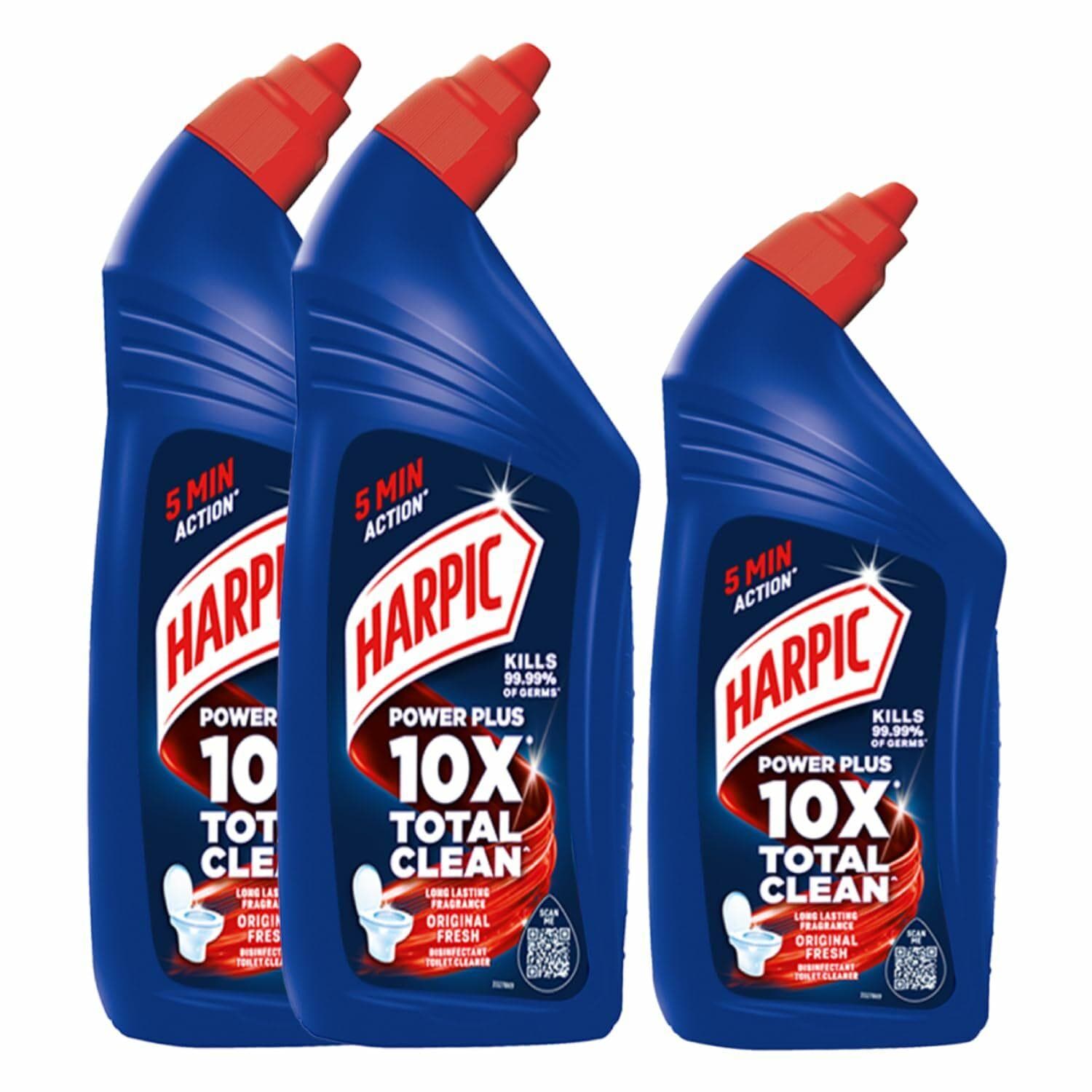 Harpic Original Power Plus Toilet Cleaner 2 x 1 L + 500 ml Free