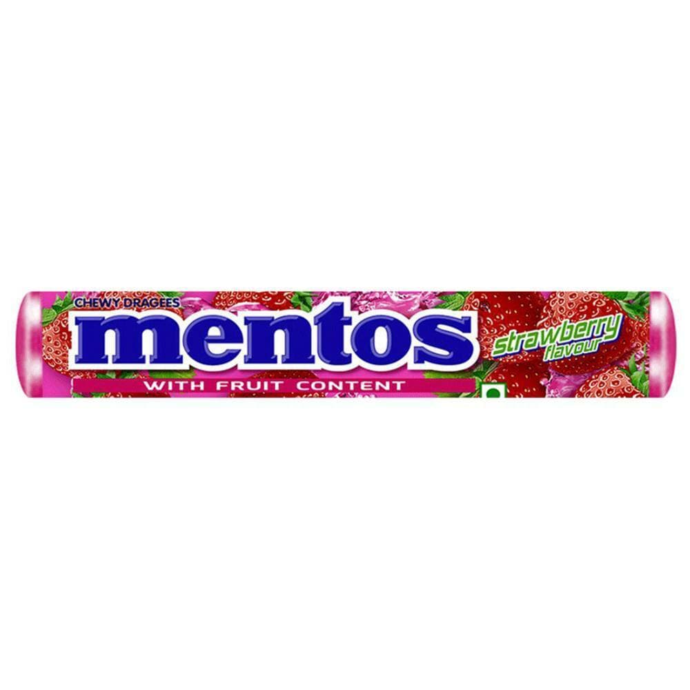 Mentos Strawberry Chew Dragees