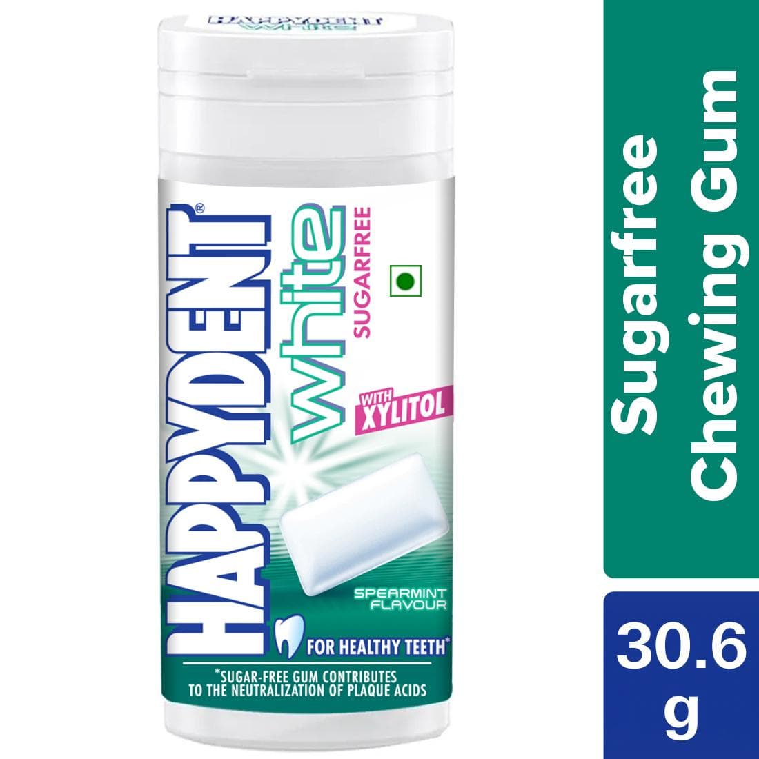 Happydent White Xylitol Sugarfree Spearmint Chewing Gum 30.6 Pet