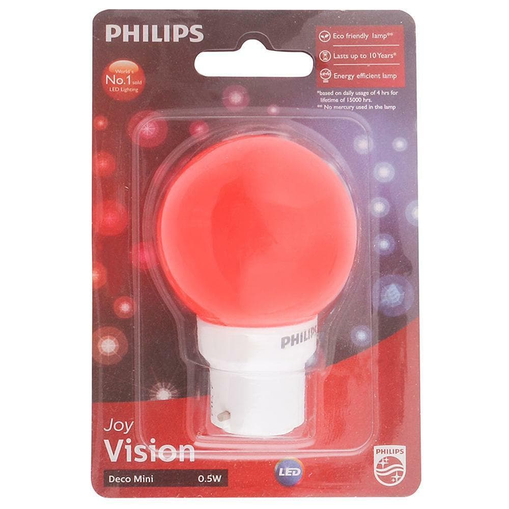 Philips Deco Mini B22 Red LED Bulb 0.5 W