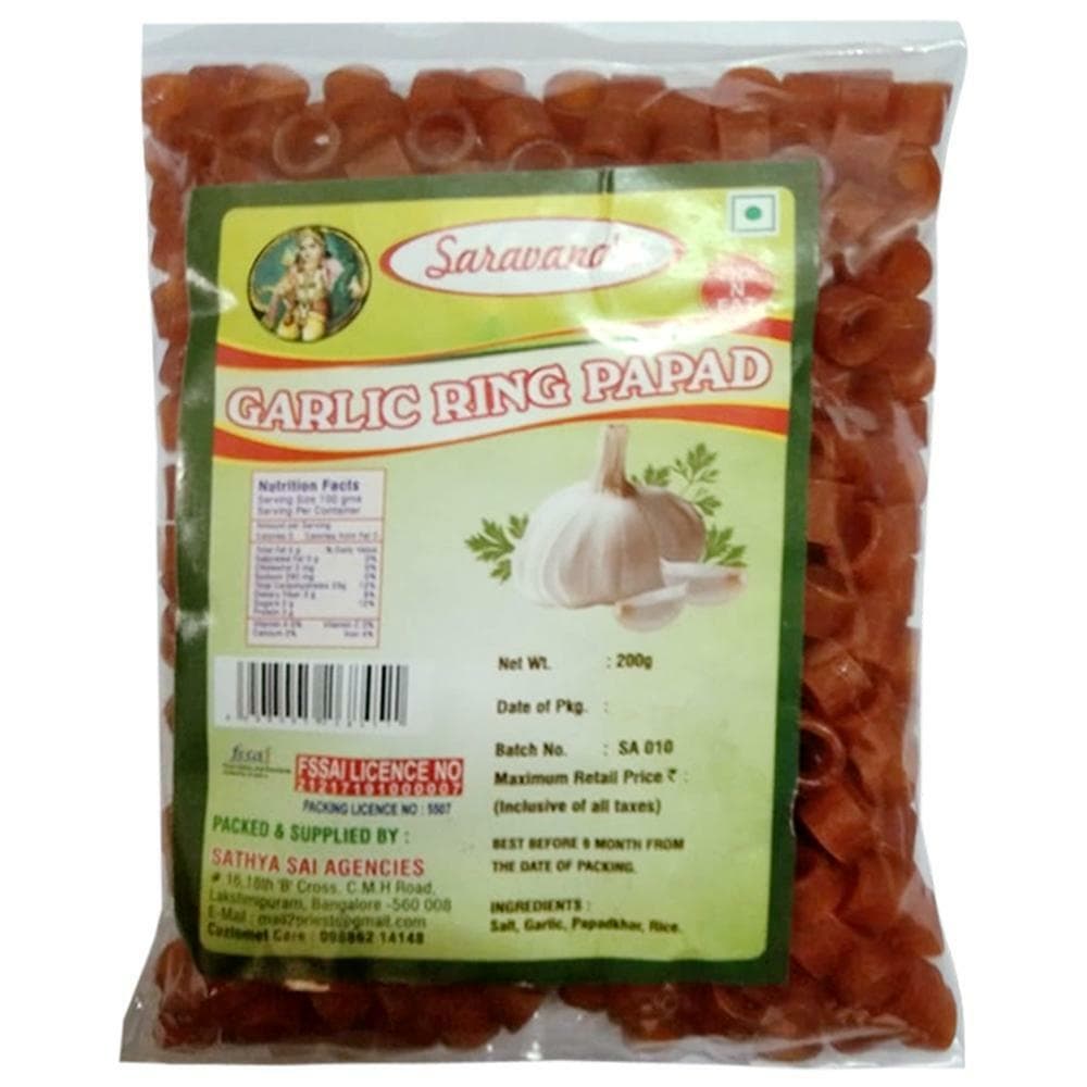 Saravana's Garlic Ring Papads