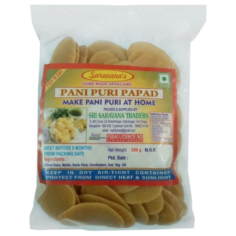 Saravana's Pani Puri Papad
