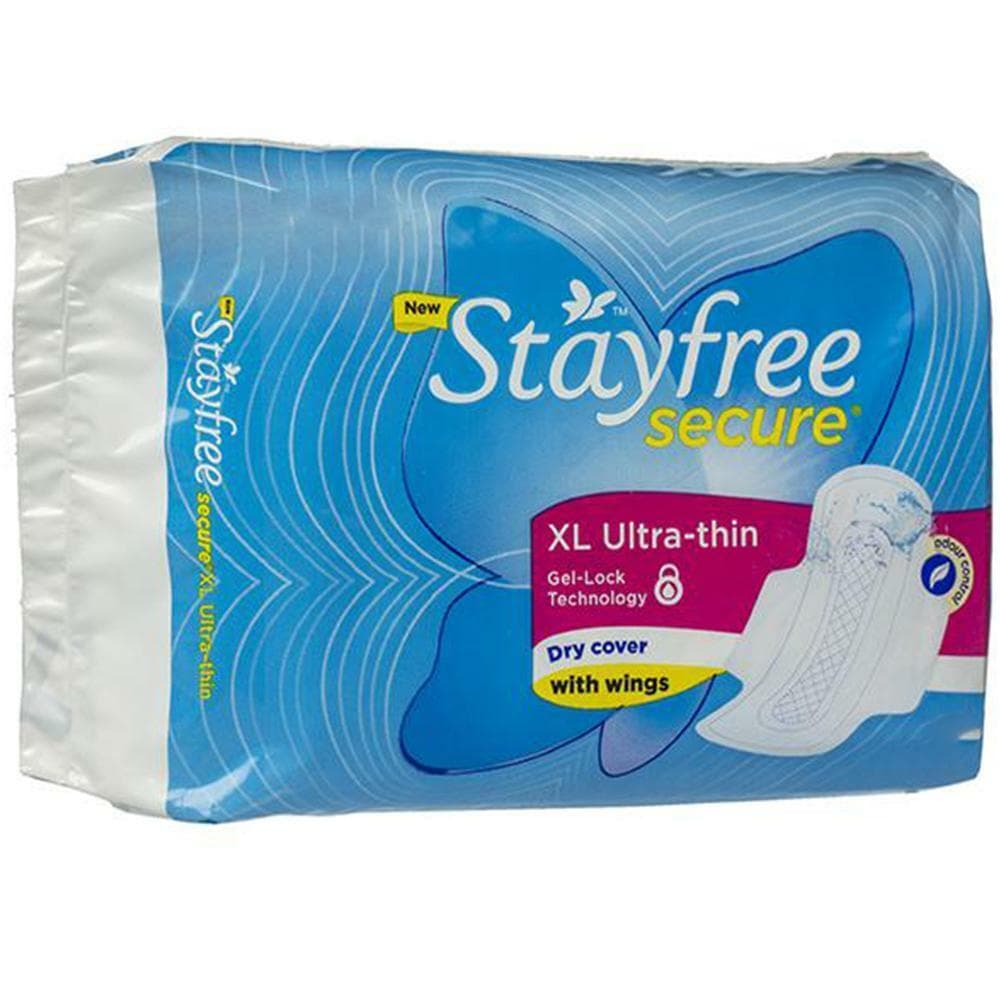 Stayfree Secure Ultra Thin Dry Cover Sanitary Napkin with Wings (XL) 40 pads