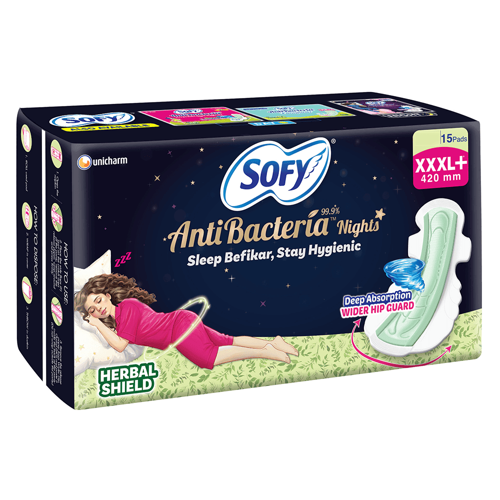 Sofy Antibacteria Nights Sanitary Napkin XXXL+ 15 N